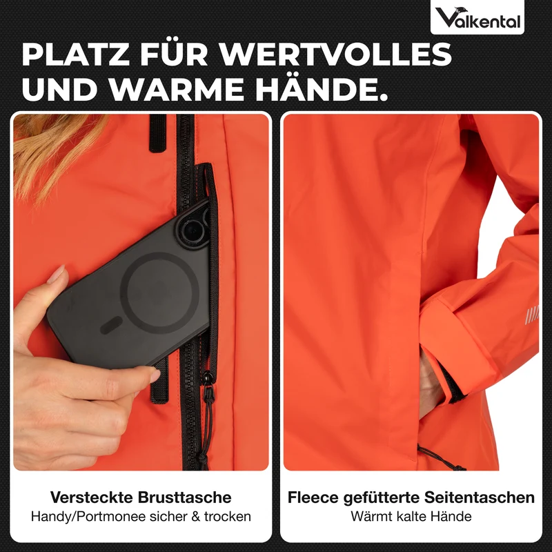 Veste 3 en 1 Smart Jacket - 100 % réfléchissante et imperméable, avec polaire amovible à fermeture éclair - Produit de deuxième choix