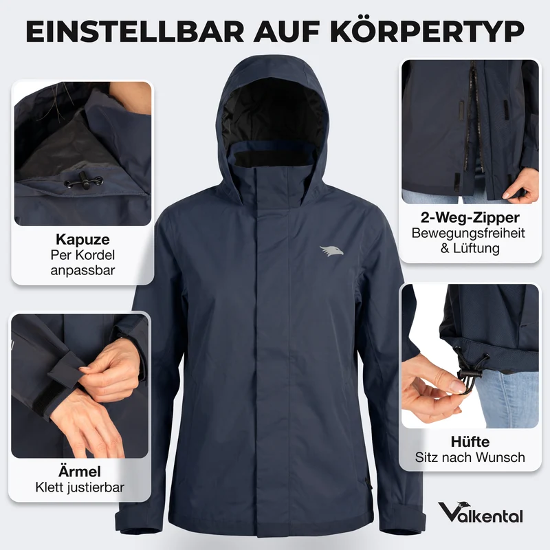 Veste 3 en 1 Smart Jacket - 100 % réfléchissante et imperméable, avec polaire amovible à fermeture éclair - Produit de deuxième choix