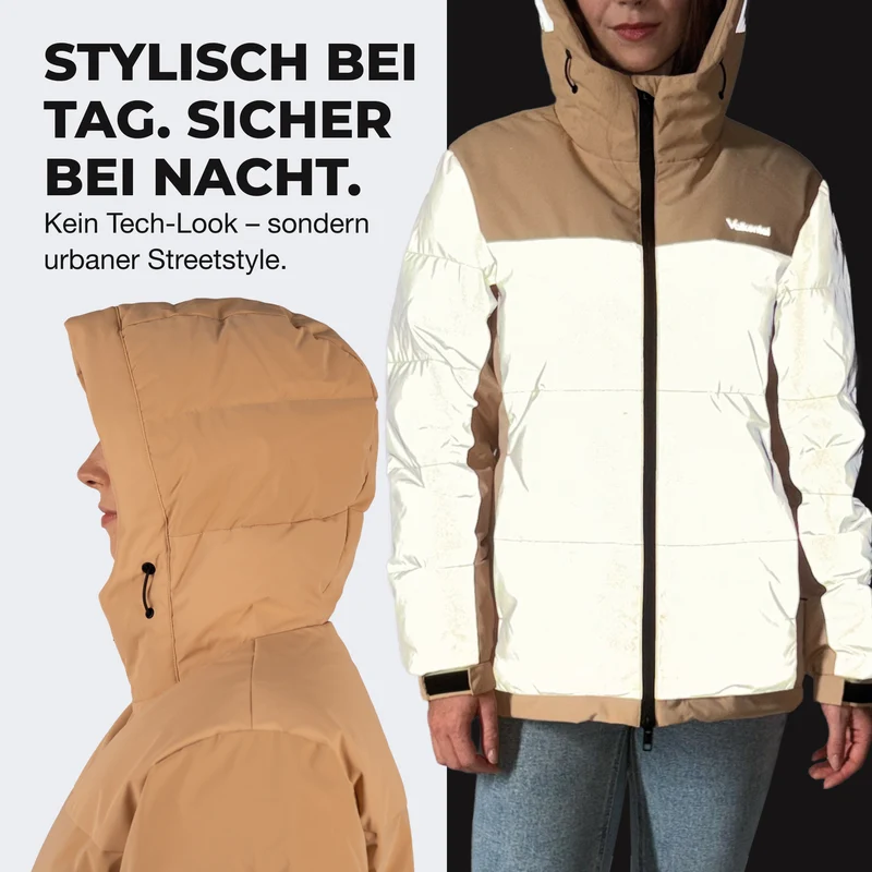 NOUVEAU : Reflective Puffer - Doudoune 100 % réfléchissante - Produit de deuxième choix