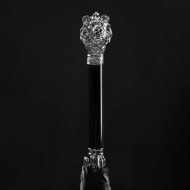 Silver Lion Head Umbrella