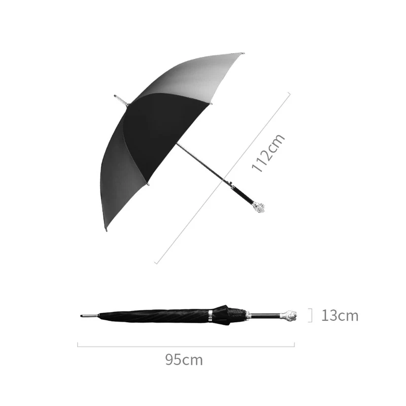 Silver Lion Head Umbrella