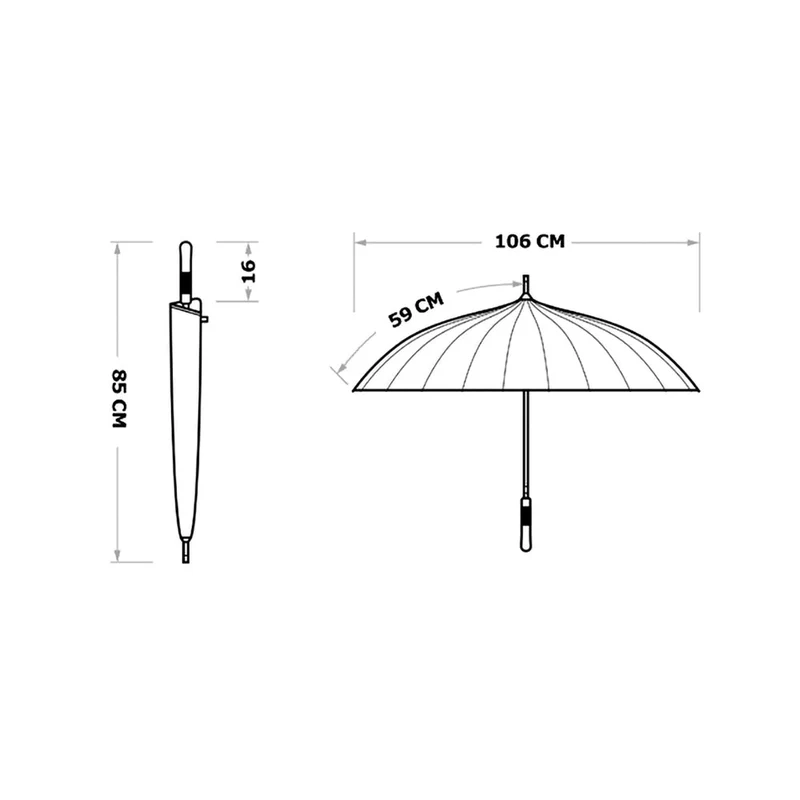 Premium 24 Rib Windproof Umbrella - OL106