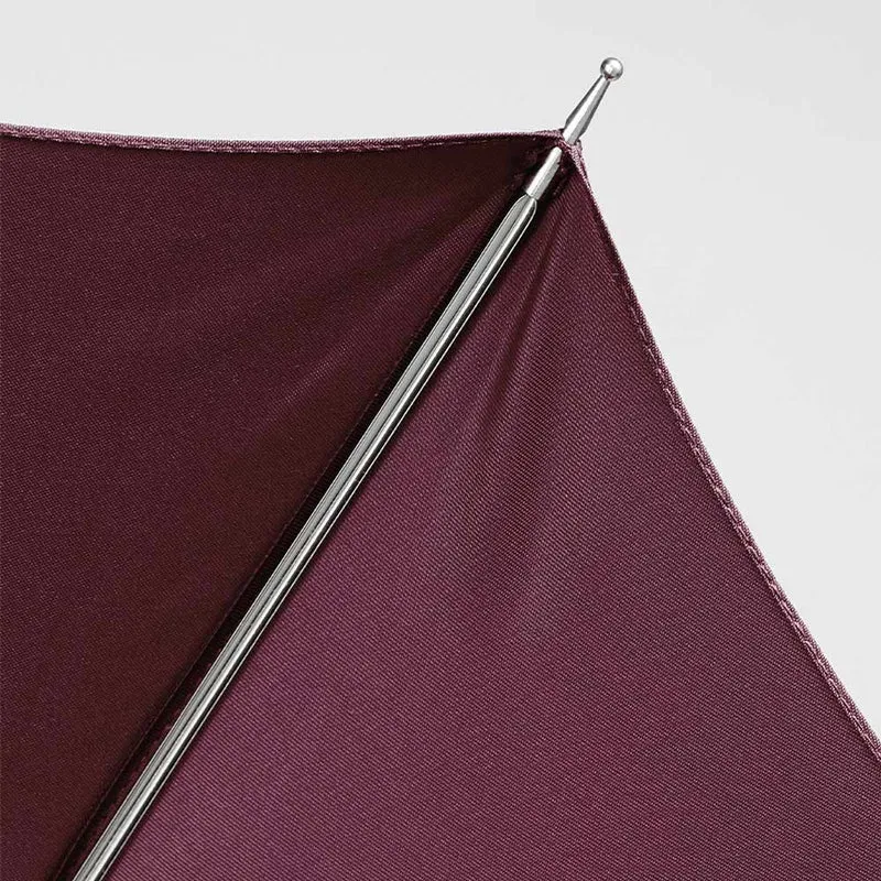 Luxury Burgundy Umbrella with Silver Angel Handle