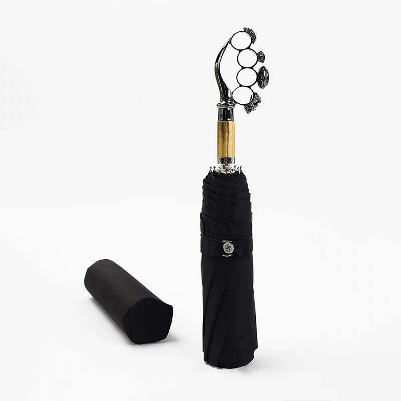 Luxury Ring Handle Folding Umbrella