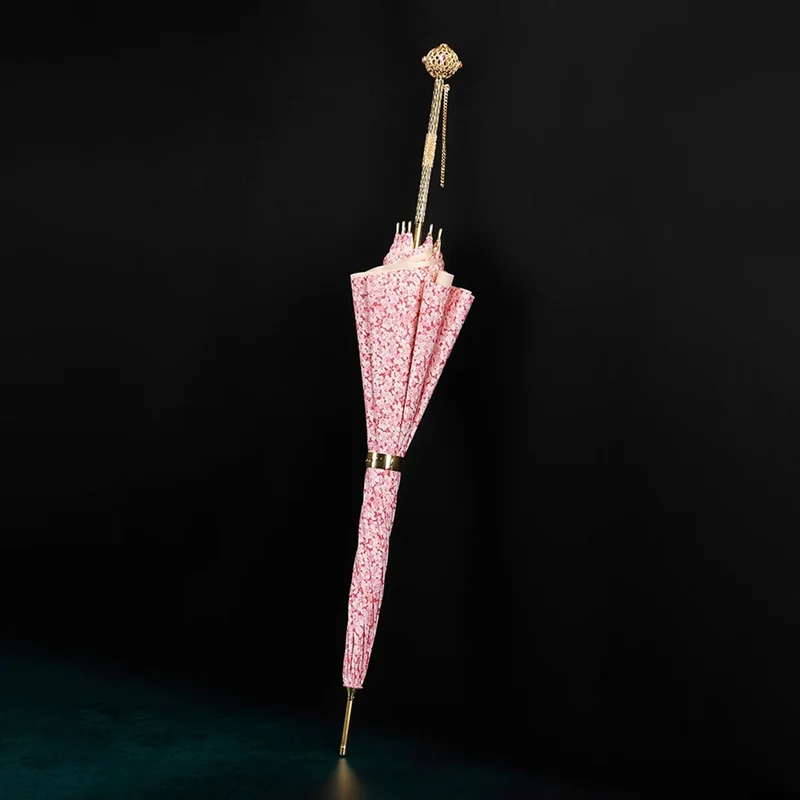 Pink Floral Umbrella