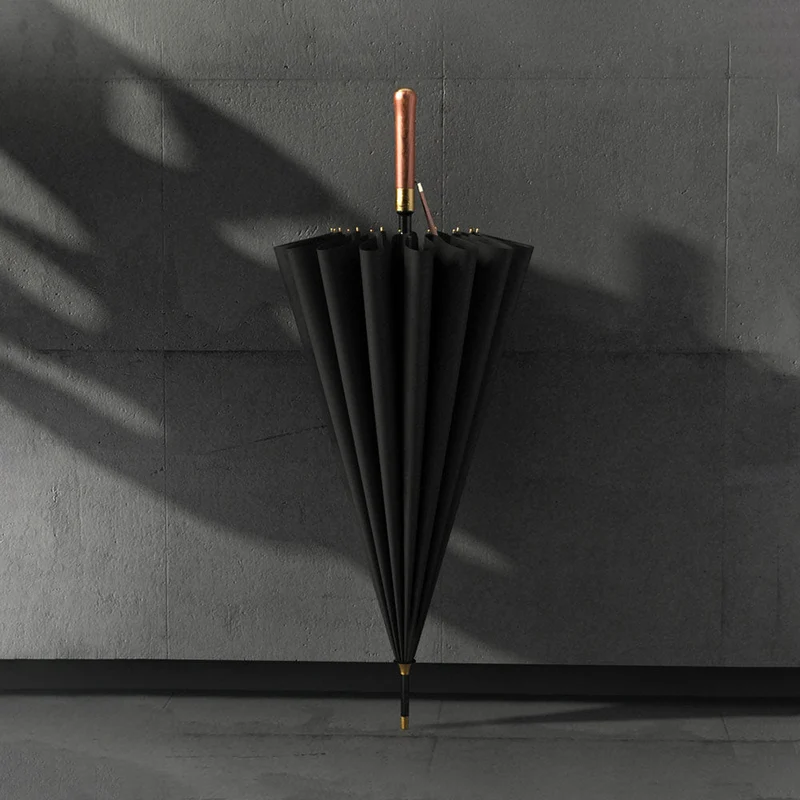 Luxury 16 Rib Wood Handle Umbrella - OL112