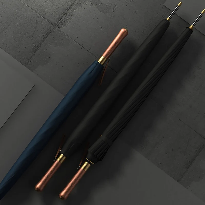 Luxury 16 Rib Wood Handle Umbrella - OL112