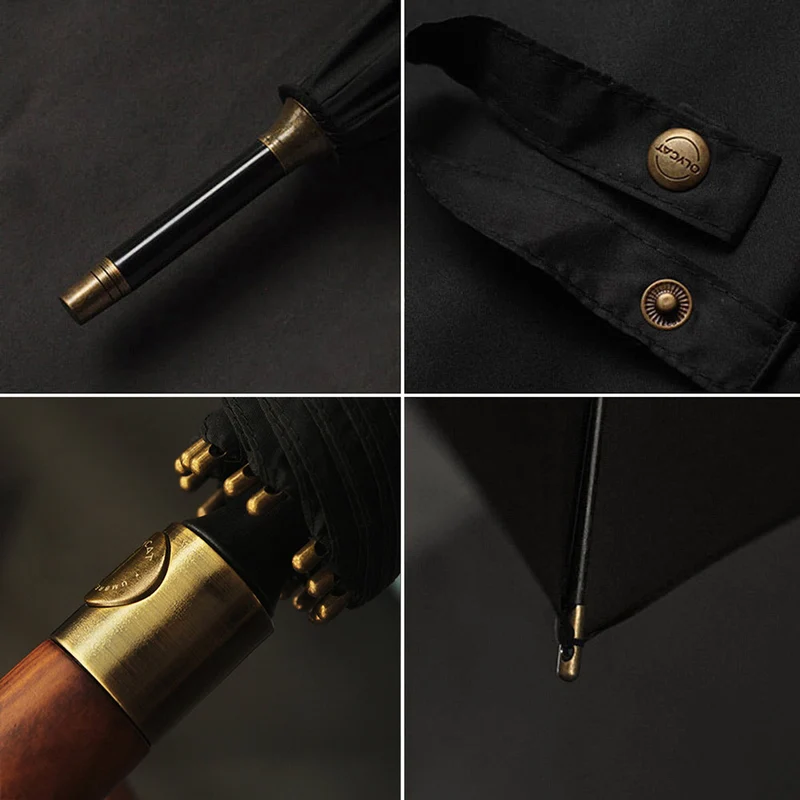 Luxury 16 Rib Wood Handle Umbrella - OL112