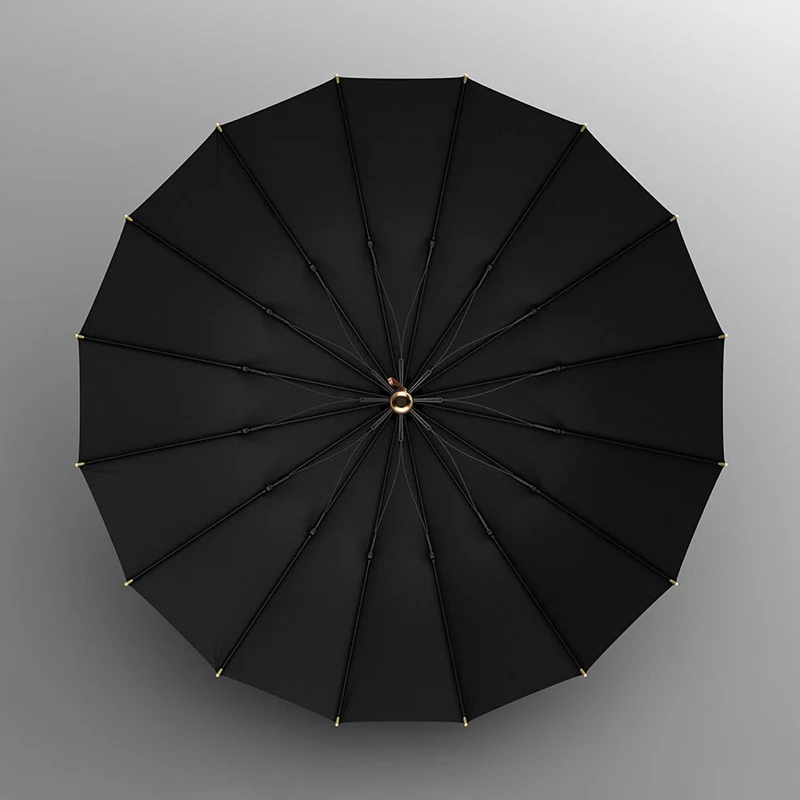 Luxury 16 Rib Wood Handle Umbrella - OL112