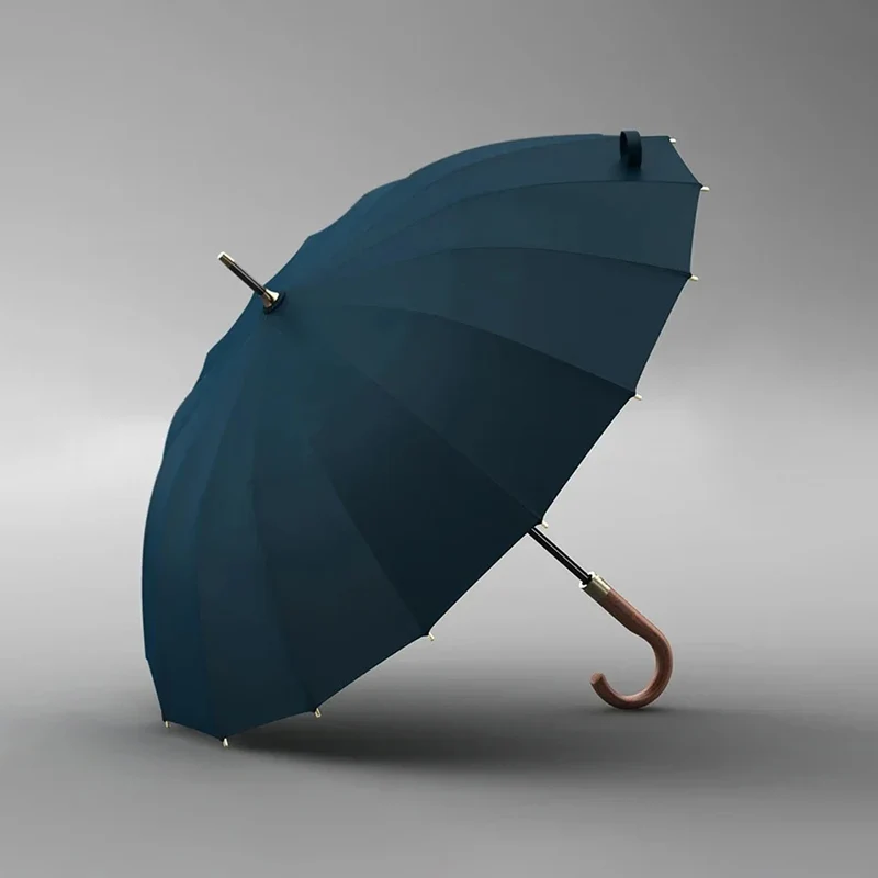 Luxury 16 Rib Wood Handle Umbrella - OL112