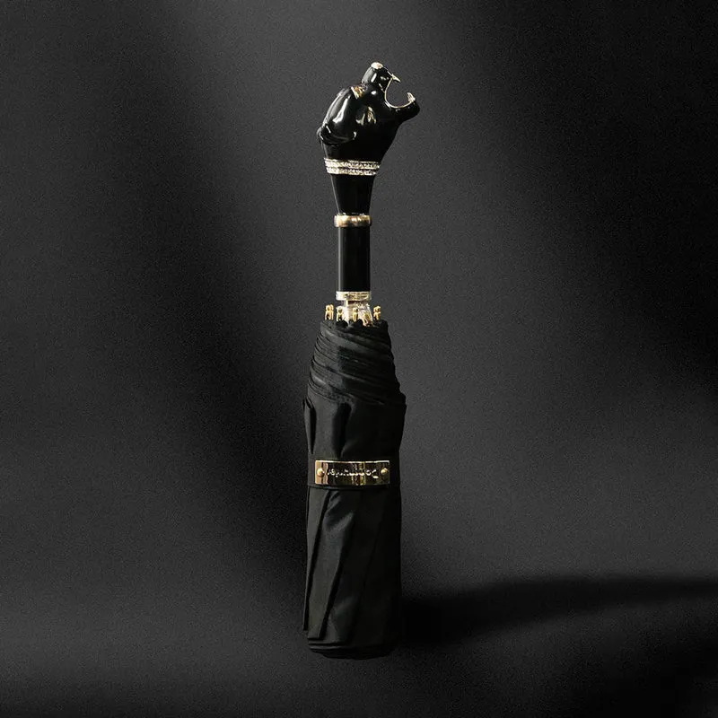Luxury Folding Umbrella - Black Panther