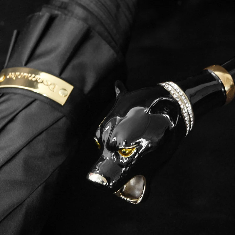 Luxury Folding Umbrella - Black Panther