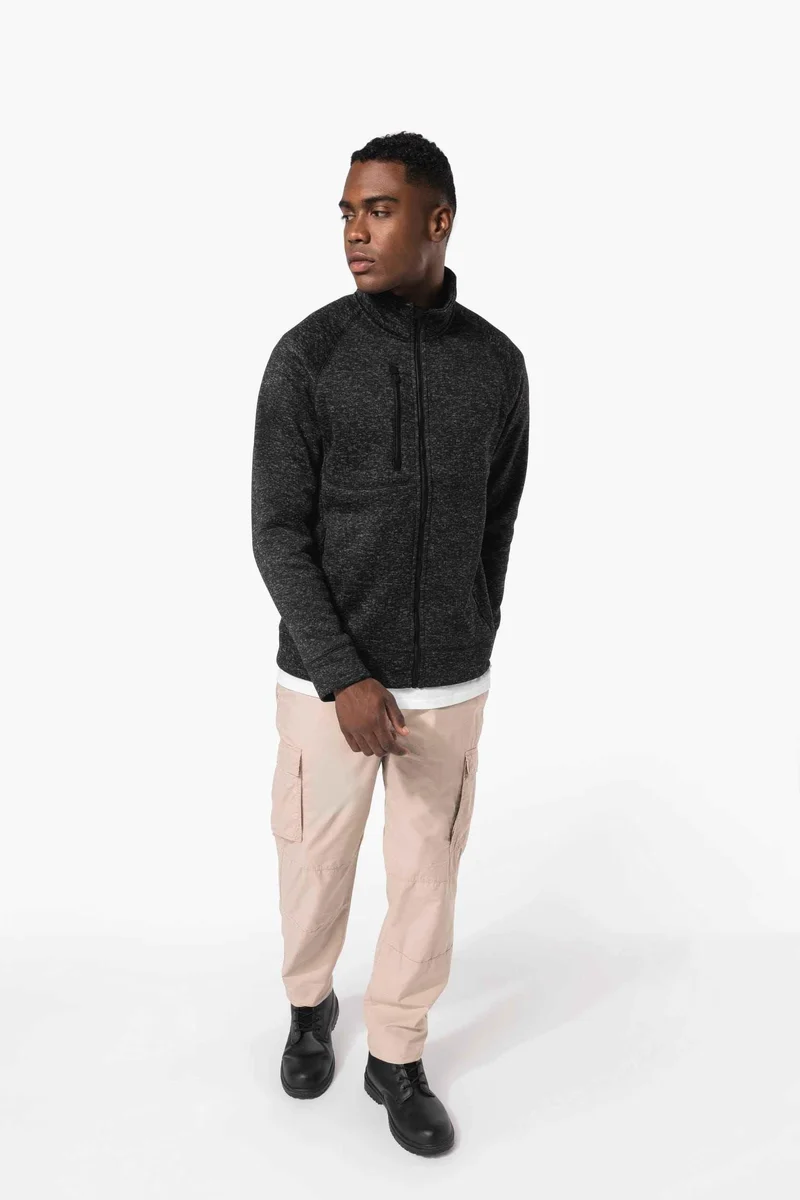 K9106 - Veste zippée chinée homme