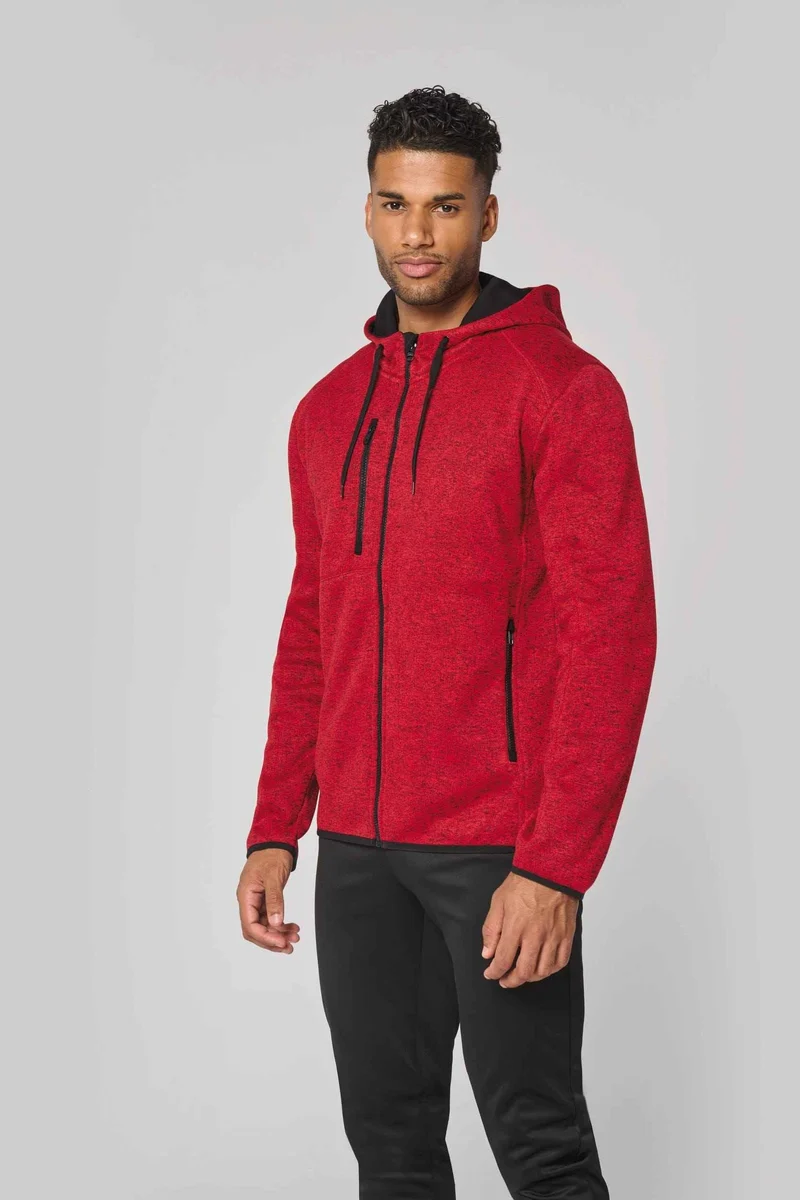 PA365 - Veste à capuche chinée homme