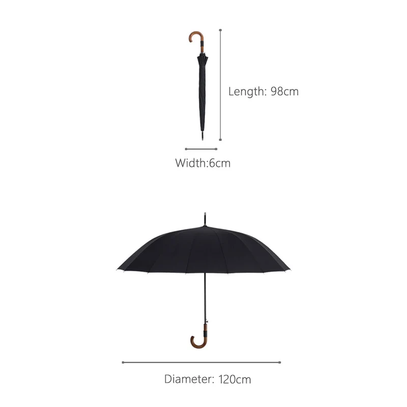 Elegant Large Rain Umbrella - PL120