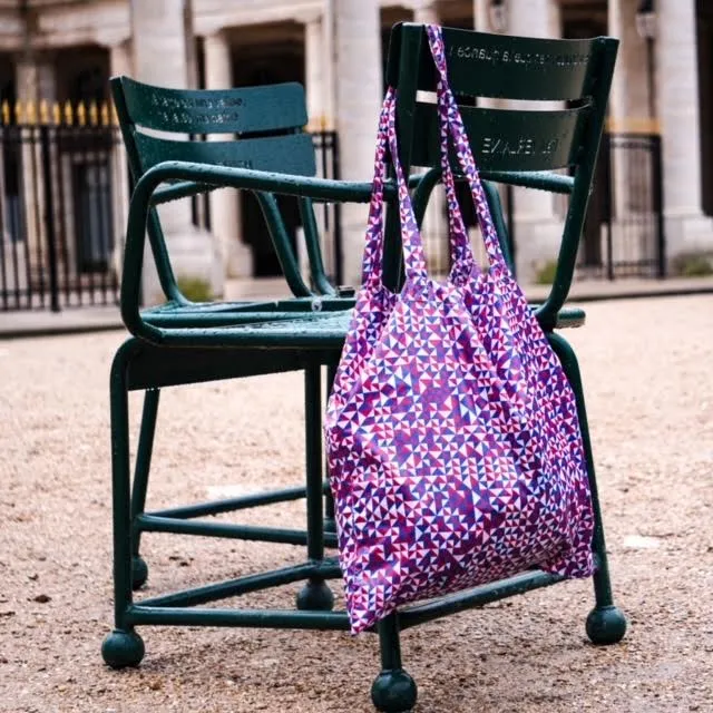TOTE BAG GÉOMÉTRIQUE BLEU BLANC ROUGE