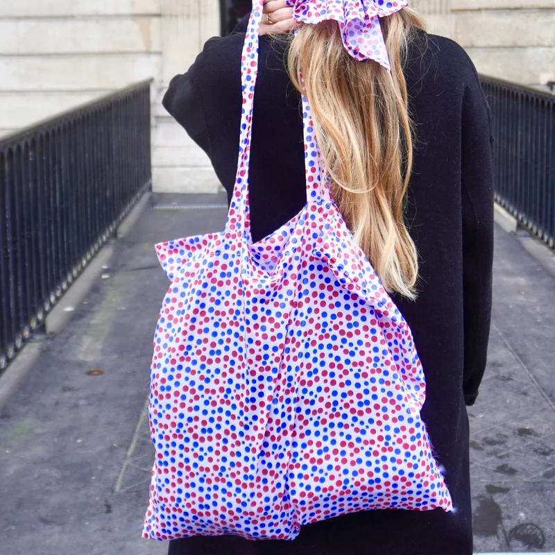 TOTE BAG POIS BLEU BLANC ROUGE