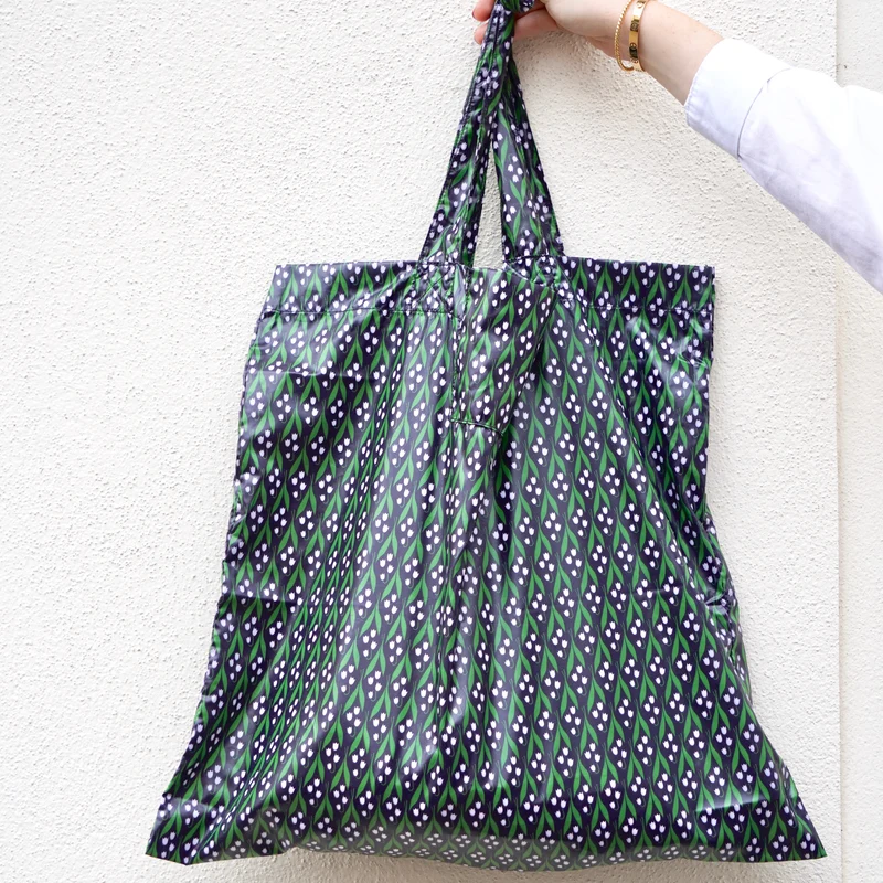TOTE BAG MUGUET FOND NOIR