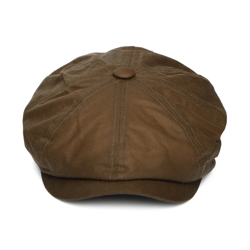Casquette Gavroche en Coton Ciré Britannique Alfie café FAILSWORTH