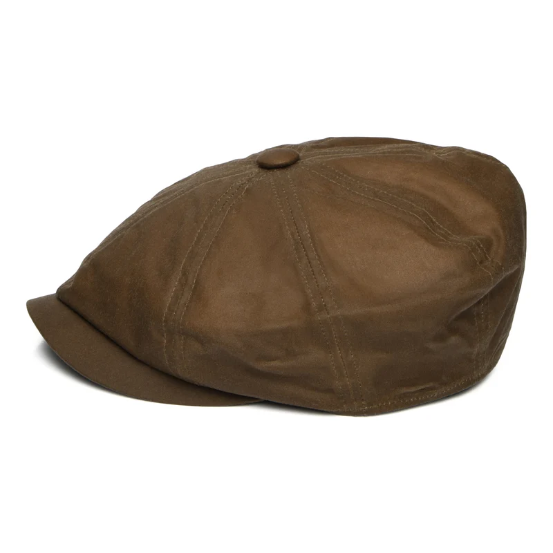 Casquette Gavroche en Coton Ciré Britannique Alfie café FAILSWORTH