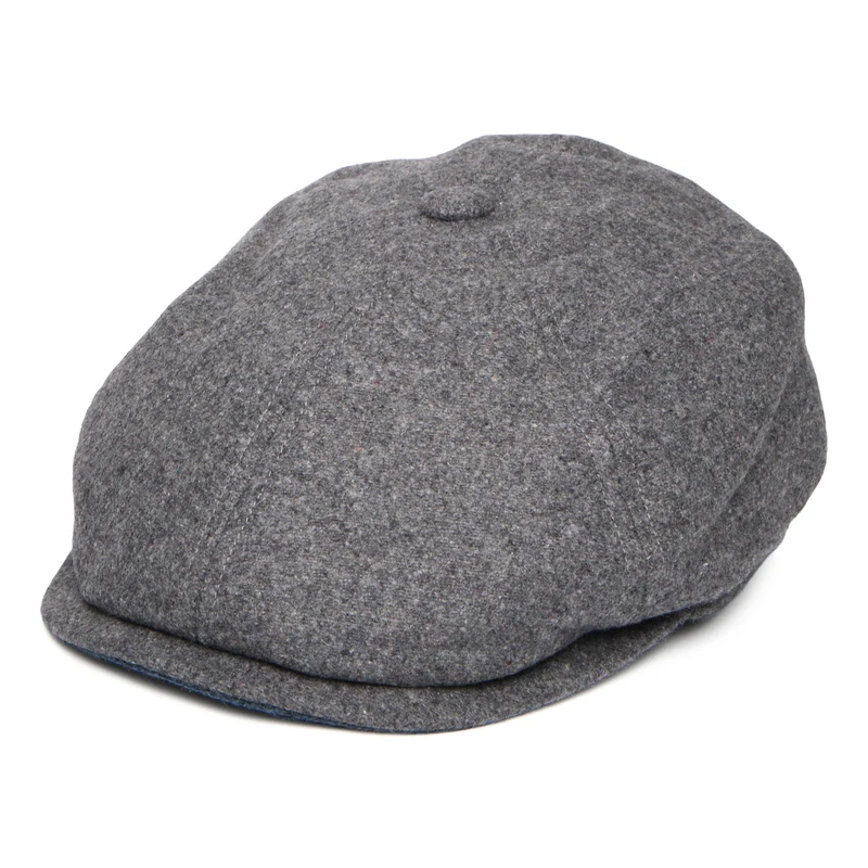 Casquette Gavroche en Melton Italien Hudson gris FAILSWORTH