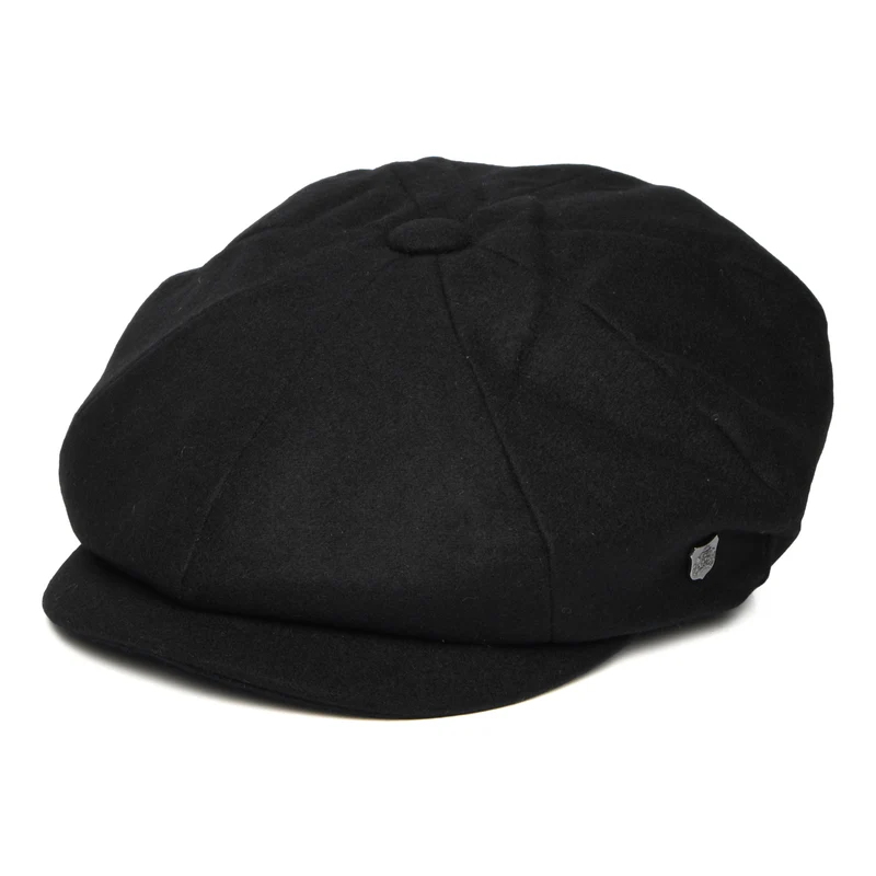 Casquette Gavroche en Melton Italien Gino noir FAILSWORTH