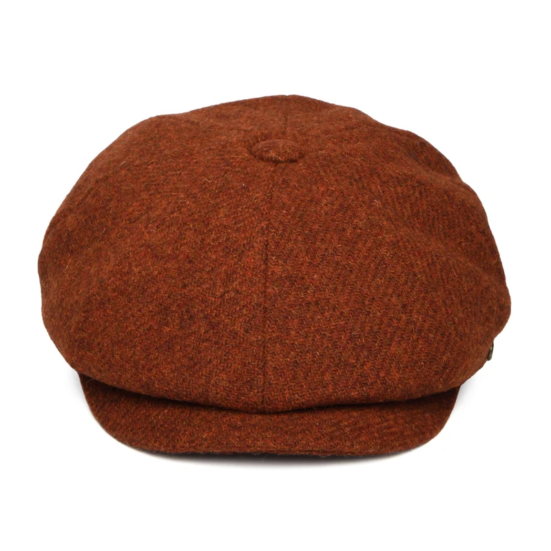 Casquette Gavroche en HARRIS TWEED Carloway rouille FAILSWORTH