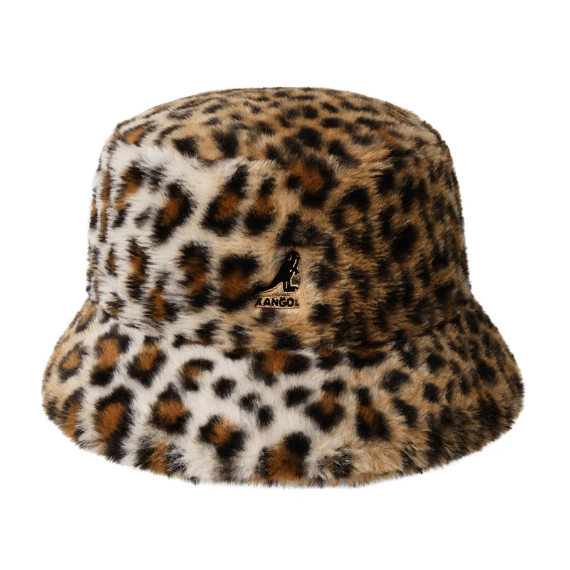 Chapeau Bob en Fausse Fourrure léopard KANGOL