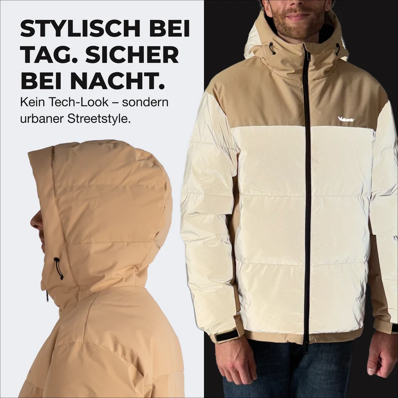 Reflective Puffer - Doudoune 100 % réfléchissante