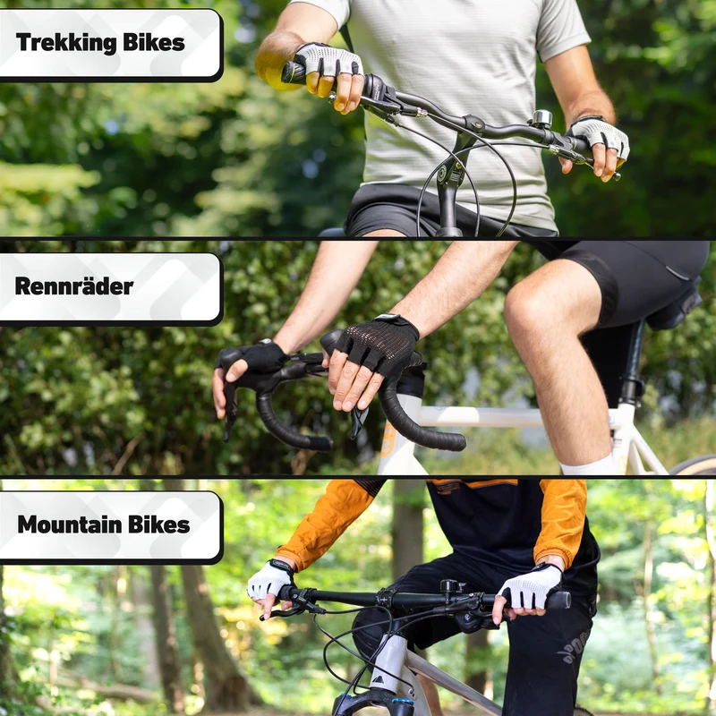 BikeRider Advanced - Gants de vélo professionnels avec rembourrage en gel