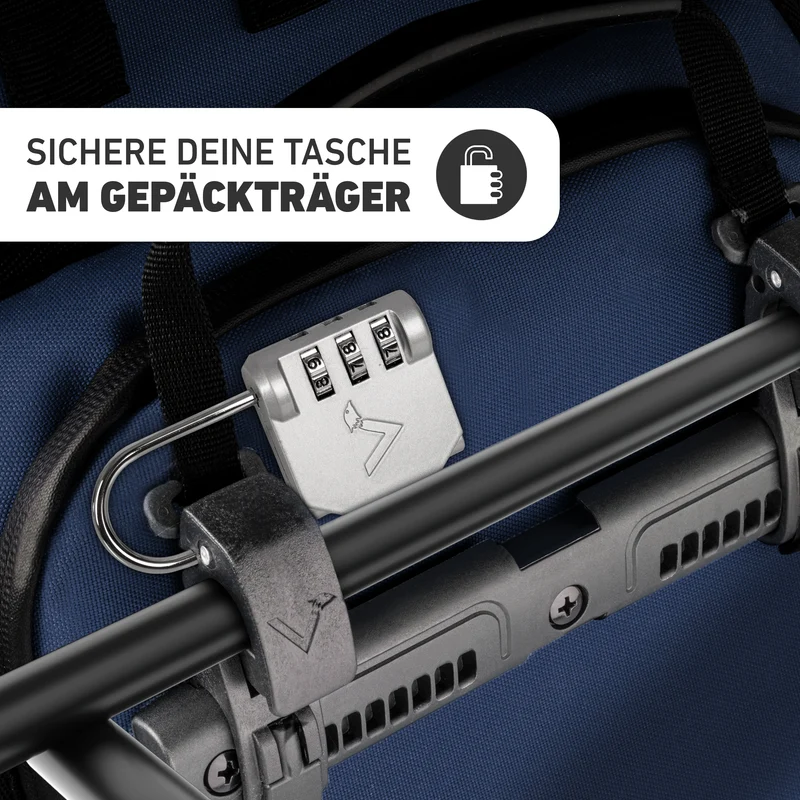 QuickLock - Cadenas à combinaison pour fermer les sacoches de vélo