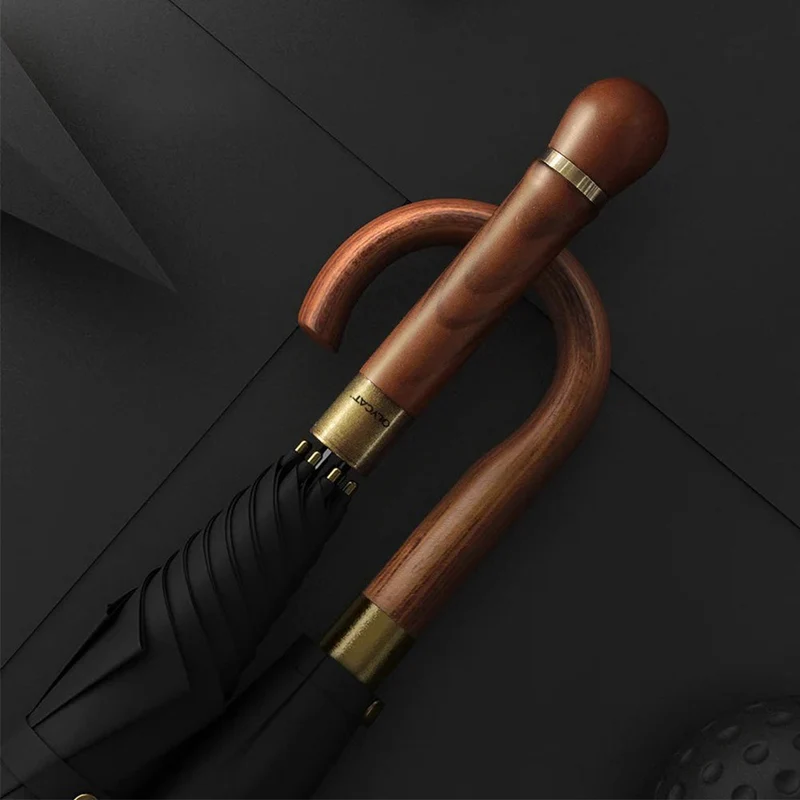 Luxury Wooden Handle Rain Umbrella - OL114
