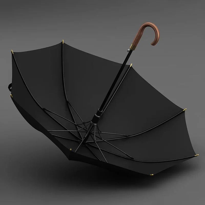 Luxury Wooden Handle Rain Umbrella - OL114