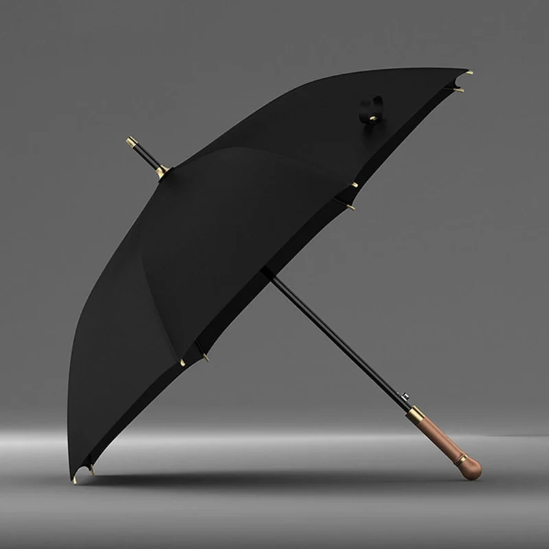 Luxury Wooden Handle Rain Umbrella - OL114