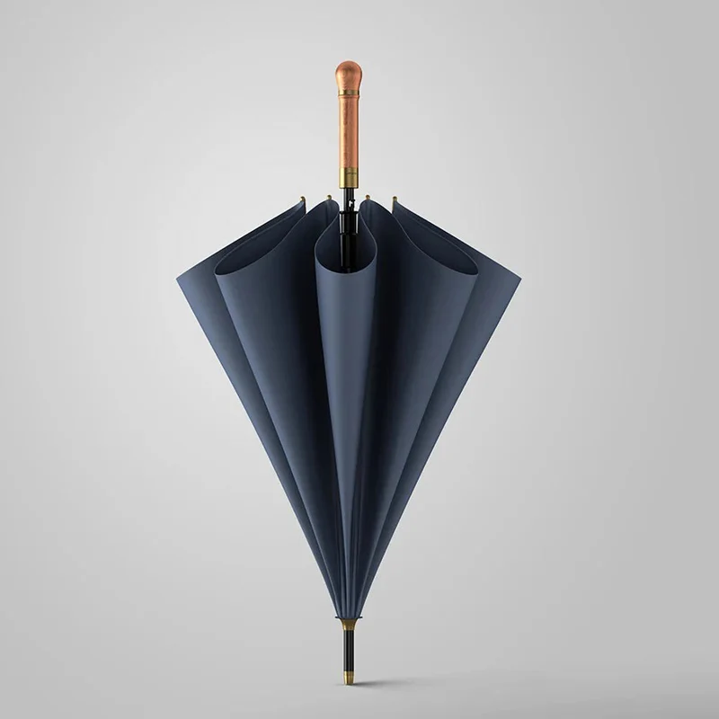 Luxury Wooden Handle Rain Umbrella - OL114