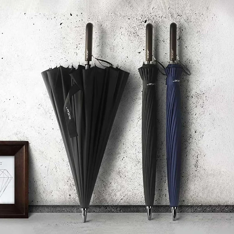 24 Rib Wooden Handle Umbrella - OL100