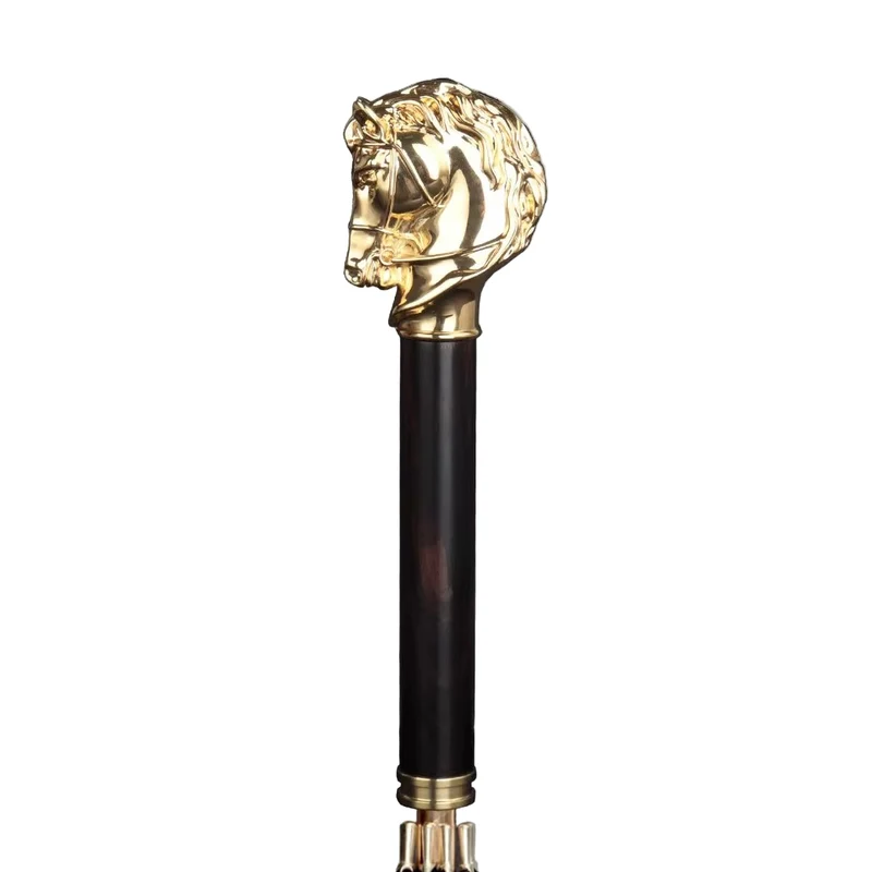 Gold Horse Handle Umbrella