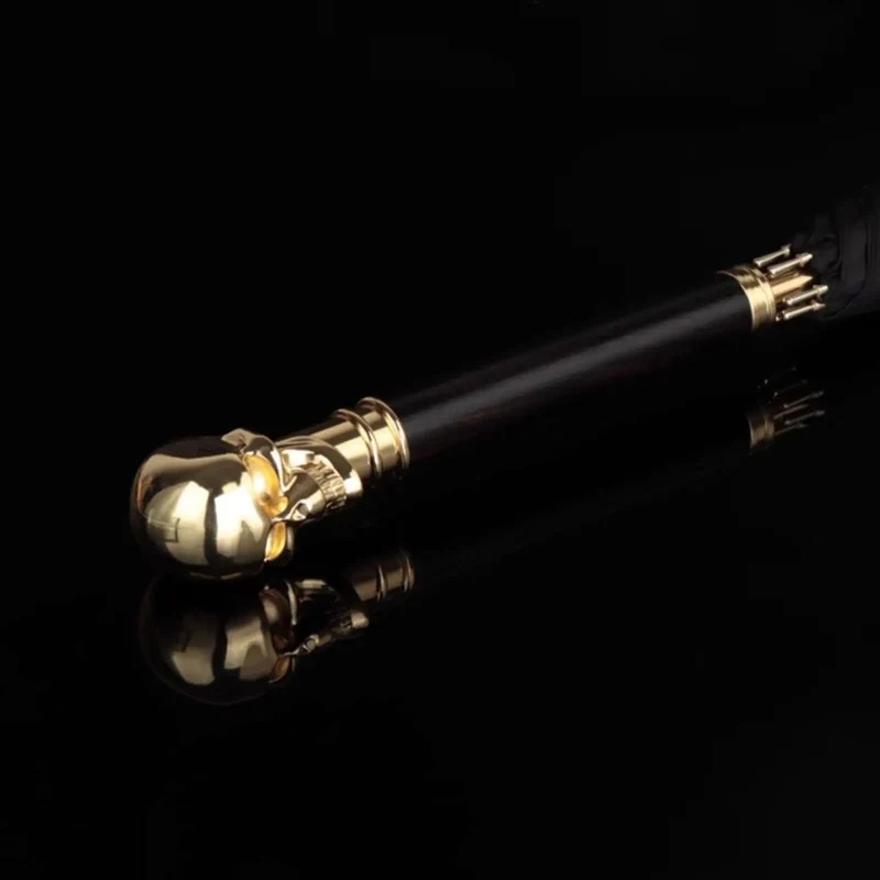 Gold Skull Handle Umbrella