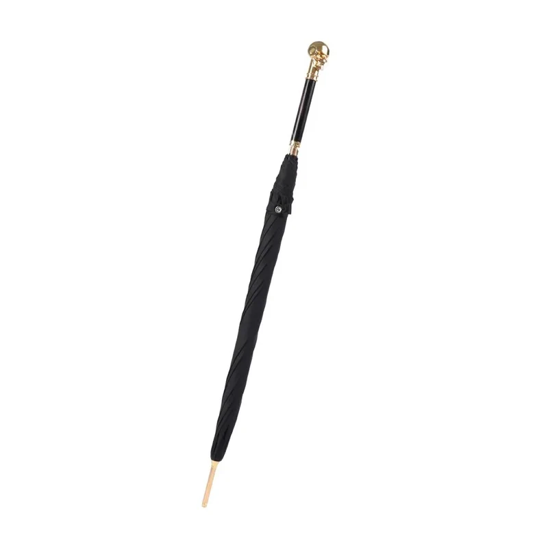 Gold Skull Handle Umbrella