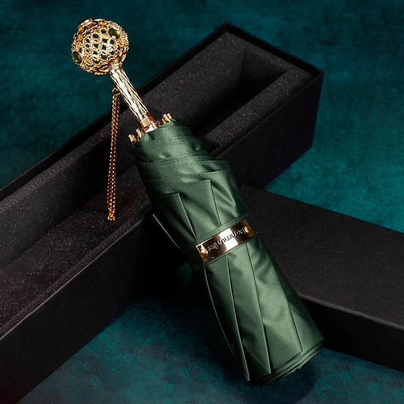 Prestige Crystal Handle Folding Umbrella