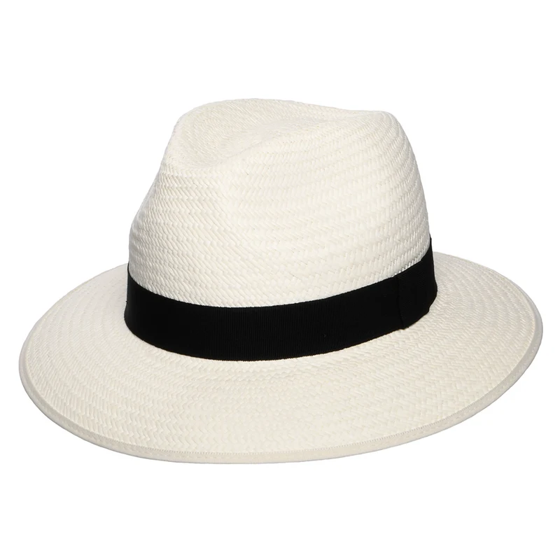 Chapeau Panama Fedora Safari à Bord Baissé décoloré CHRISTYS