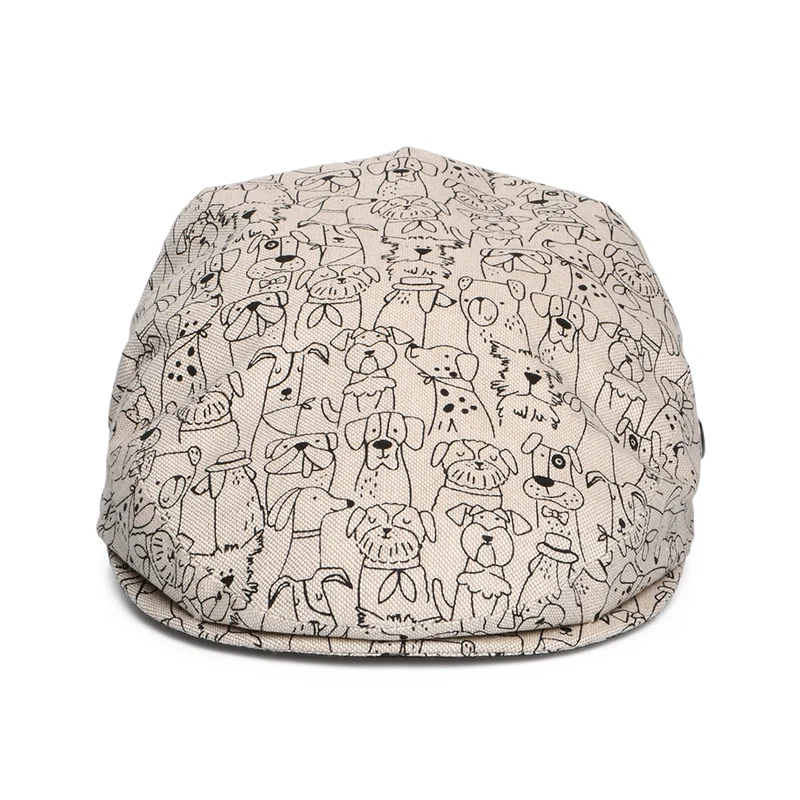 Casquette Plate en Coton Nos Amis Les Chiens naturel CITY SPORT