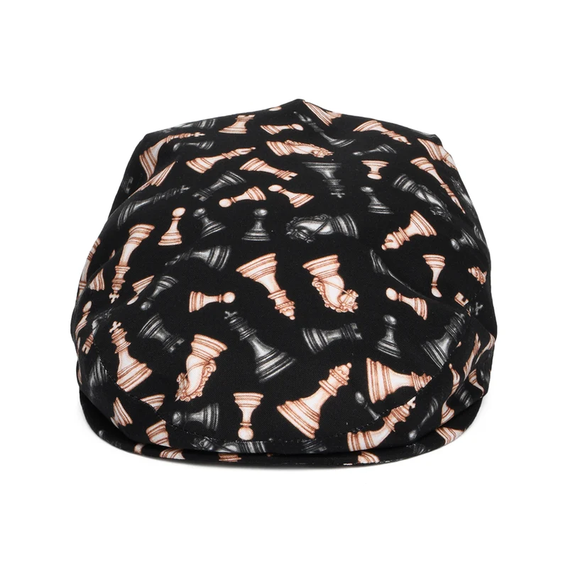 Casquette Plate en Coton Maîtres d'Échecs noir CITY SPORT