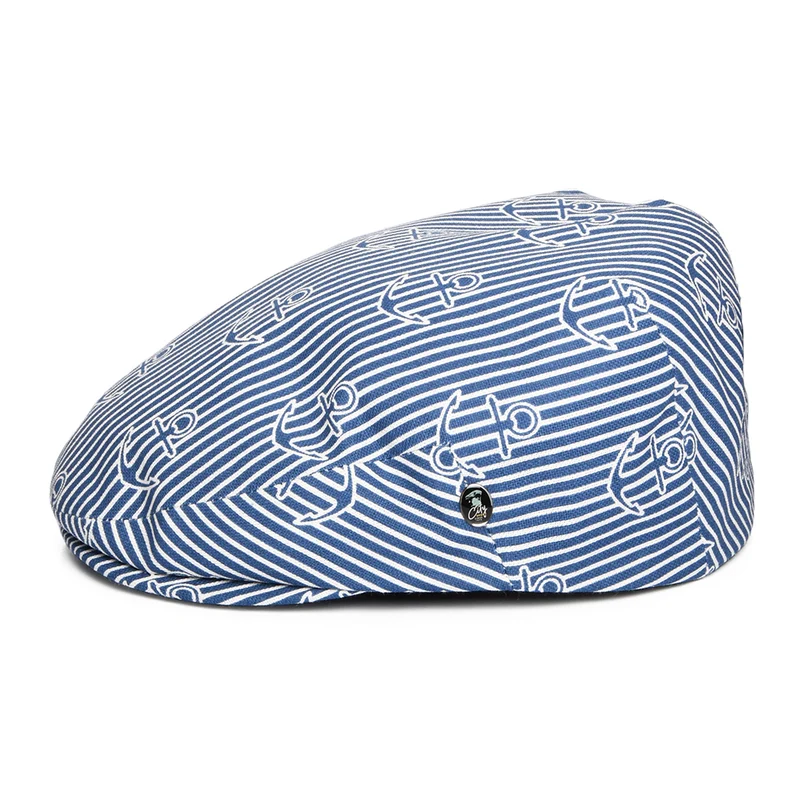 Casquette Plate en Coton Matelots bleu-blanc CITY SPORT