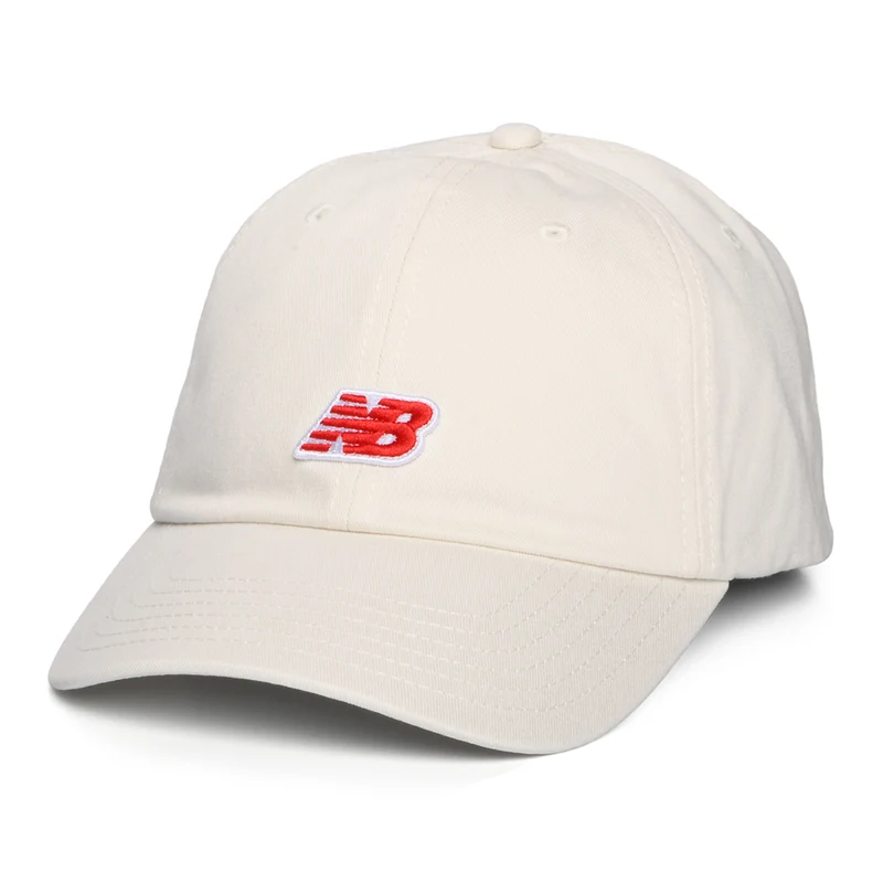 Casquette en Coton Sergé NB Patch Logo blanc cassé NEW BALANCE