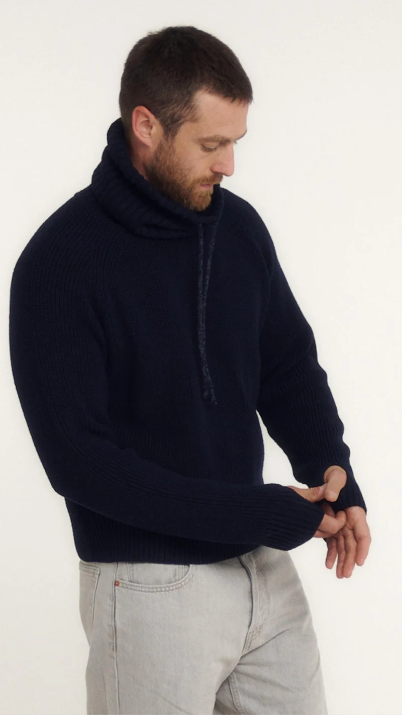 Pull col amovible laine mérinos JOAN 001.