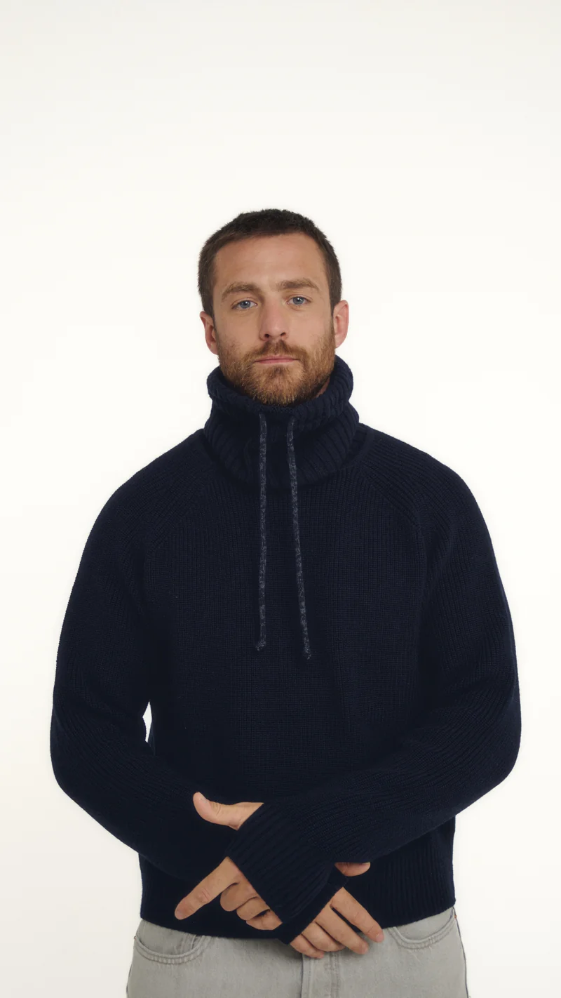 Pull col amovible laine mérinos JOAN 001.