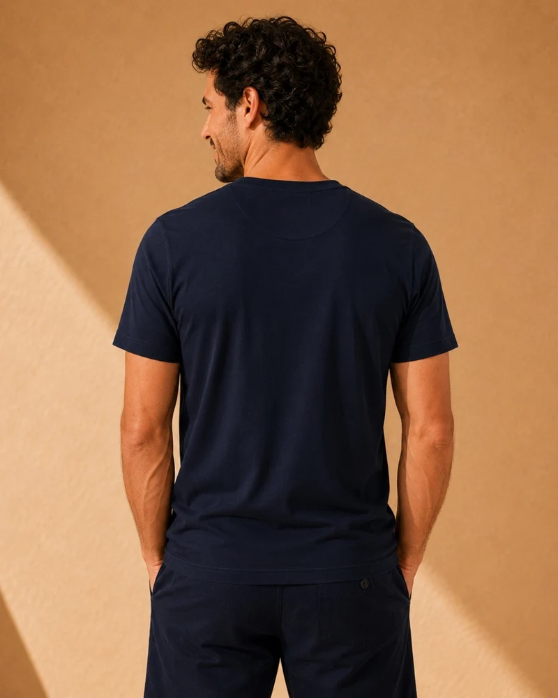 T-SHIRT MÉHARI BLEU MARINE | COTON BIO