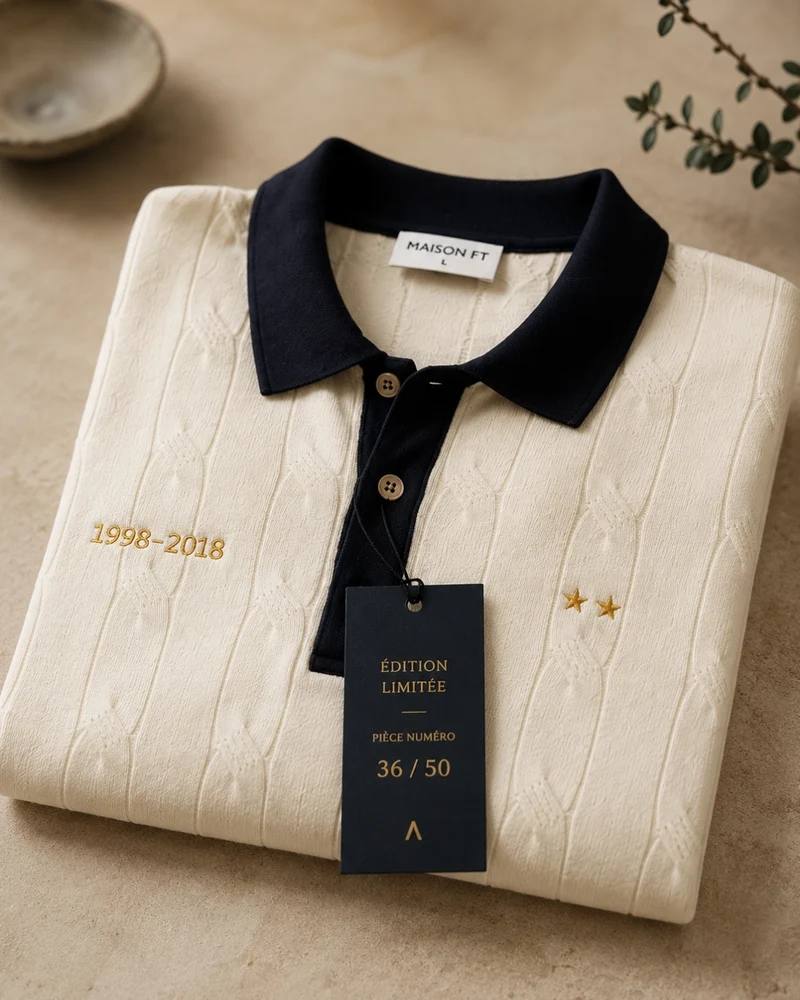 POLO TRICOT MARCEL CRÈME | COTON BIO