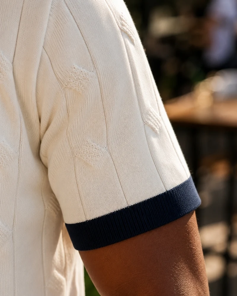 POLO TRICOT MARCEL CRÈME | COTON BIO